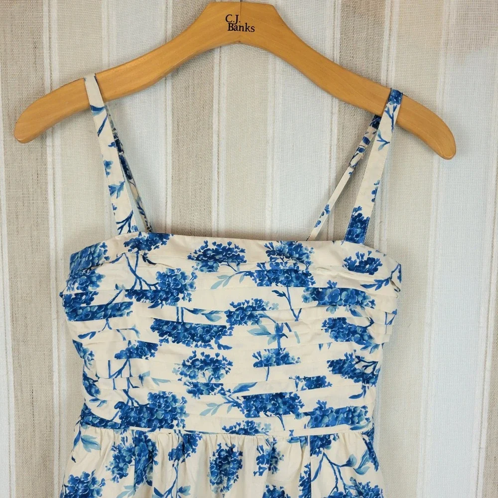 Abercrombie and Fitch Emerson Poplin Wide Strap Midi Dress Size Medium Floral